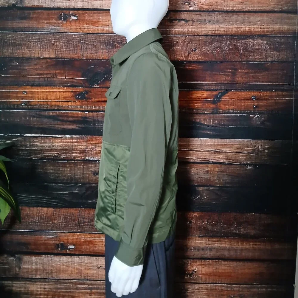 NWT Express Jacket Mens S Hunter Green Water Resistant Full Zip Pockets Lined